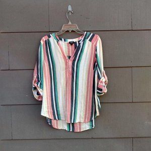 Torrid Stripe Blouse Size 1